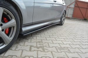 Sidokjolar Diffusers Mercedes C W204 Amg-Line (Preface) / ABS Svart Struktur