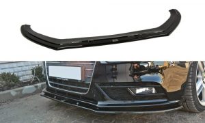 Front Splitter V.1 Audi A4 B8 (Facelift) / ABS Svart Struktur