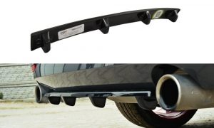 Central Rear Splitter BMW 4 F32 M-Pack (With Vertical Bars) / ABS Black / Molet