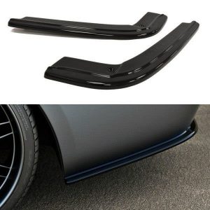 lmr Central Rear Splitter BMW 3 E46 Mpack Coupe (With Vertical Bars) / ABS Black / Molet