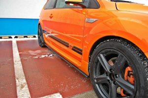 Side Skirts Diffusers Ford Focus St Mk2 / ABS Black / Molet