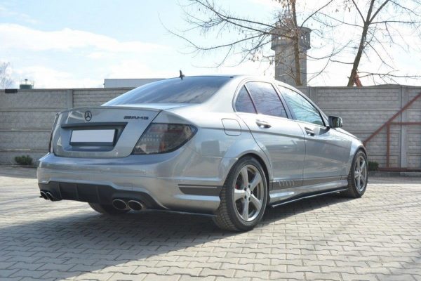 lmr Bakre Sidosplitters Mercedes C W204 Amg-Line (Facelift) / Blanksvart