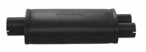 Simons 2,5″ Oval Muffler Dual 2,0″ Outlets 45cm (Aluminized Steel)