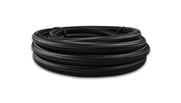 lmr Vibrant 2ft Roll of Black Nylon Braid Flex hose; AN Size: -12; Hose ID: 0.68"
