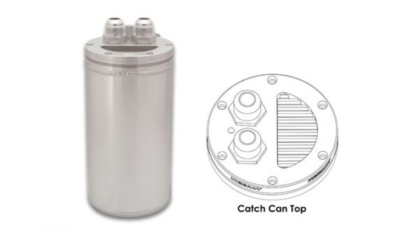 lmr Vibrant Catch Can with Integrated Filter, CNC Logo - Anodized Silver