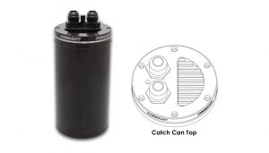 Vibrant Catch Can with Integrated Filter, CNC Logo – Anodized Black
