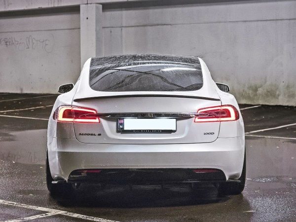 lmr Bakre Valance Tesla Model S Facelift / ABS Svart Struktur