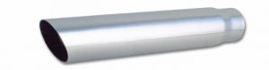 Vibrant 3″ Round Stainless Steel Tip (Single Wall, Angle Cut) – 2.5″ inlet, 18″ Long