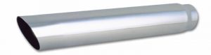 Vibrant 3.5″ Round Stainless Steel Tip (Single Wall, Angle Cut) – 2.5″ inlet, 20″ Long