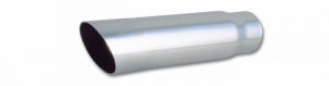 Vibrant 3.5″ Round Stainless Steel Tip (Single Wall, Angle Cut) – 3″ inlet, 11″ Long