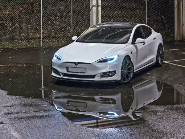 lmr Sidokjolar Diffusers Tesla Model S Facelift / ABS Svart Struktur