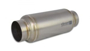 Vibrant Titanium Resonator, 2.5″ inlet/outlet x 12″ Long