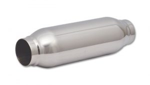 Vibrant Bottle Style Resonator, 3.5″ OD Body, 2.25″ inlet/outlet x 12″ Long