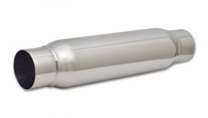 Vibrant Bottle Style Resonator, 4″ OD Body, 3″ inlet/outlet x 18″ Long