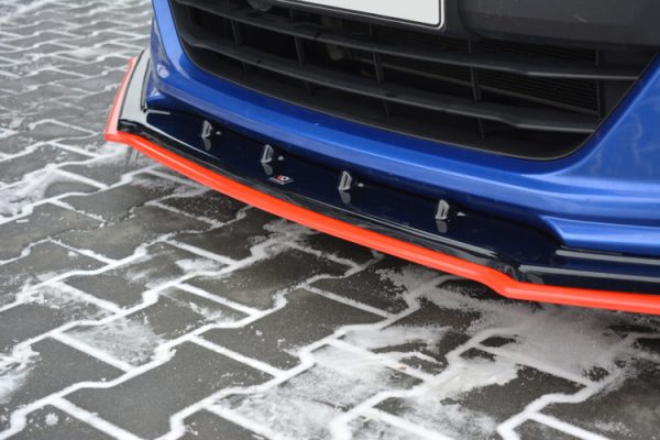 lmr Front Splitter V.4 Subaru Brz Facelift / Carbon Look + Red