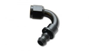 Vibrant Push-On 120 Degree Hose End Elbow Fitting; Size: 4AN