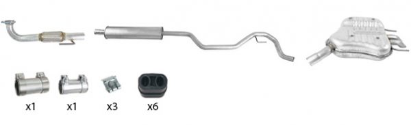 lmr Exhaust System Saab 9-3 1.8T / 2.0T 02-UP (OE reference 12790735)