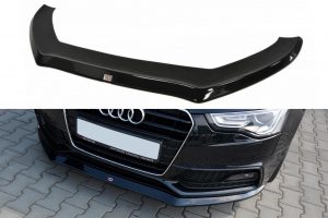 Front Splitter V.1 Audi A5 S-Line (Facelift) / ABS Svart Struktur