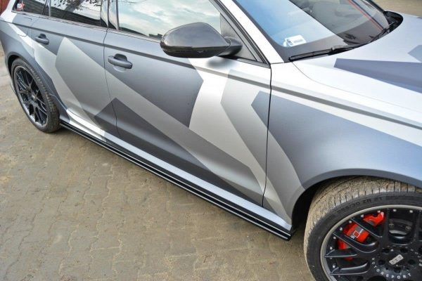 lmr Sidokjolar Diffusers Audi Rs6 C7 / ABS Svart Struktur