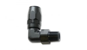 Vibrant Male NPT 90 Degree Hose End Fitting; Hose Size: 6AN; Pipe Thread: 1/8 NPT