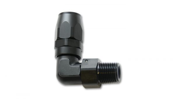 lmr Vibrant Male NPT 90 Degree Hose End Fitting; Hose Size: 6AN; Pipe Thread: 1/4 NPT