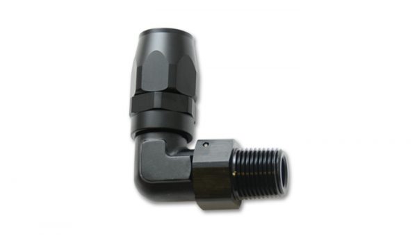 lmr Vibrant Male NPT 90 Degree Hose End Fitting; Hose Size: 10AN; Pipe Thread: 3/8 NPT