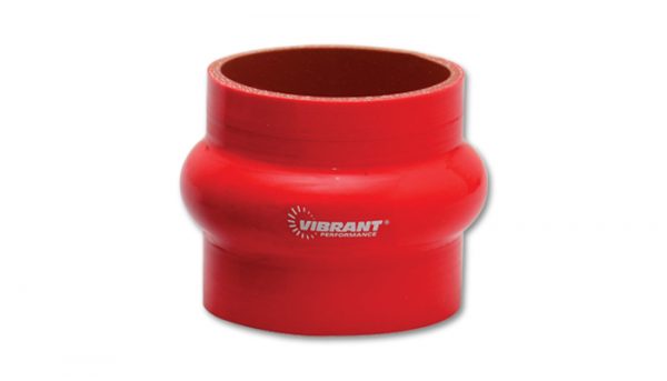 lmr Vibrant 4 Ply Aramid Reinforced Silicone Hump Hose, 4" I.D. x 3" Long - Red