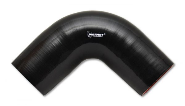 lmr Vibrant 4 Ply Aramid Reinforced 90 Degree Silicone Elbow, 2.5" I.D. x 4" Leg Length - Black