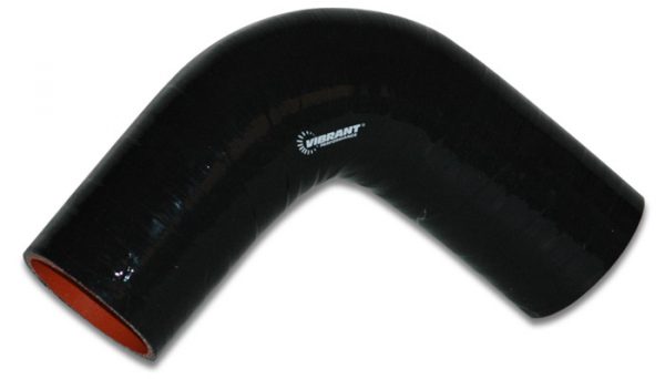 lmr Vibrant 4 Ply Aramid Reinforced 90 Degree Silicone Elbow, 2.75" I.D. x 4" Leg Length - Black