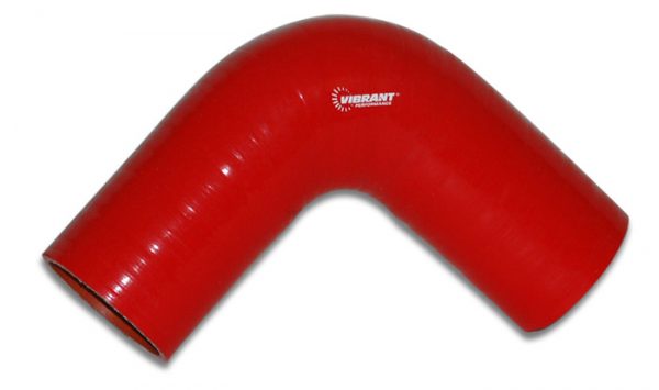 lmr Vibrant 4 Ply Aramid Reinforced 90 Degree Silicone Elbow, 3.5" I.D. x 3.5" Leg Length - Red