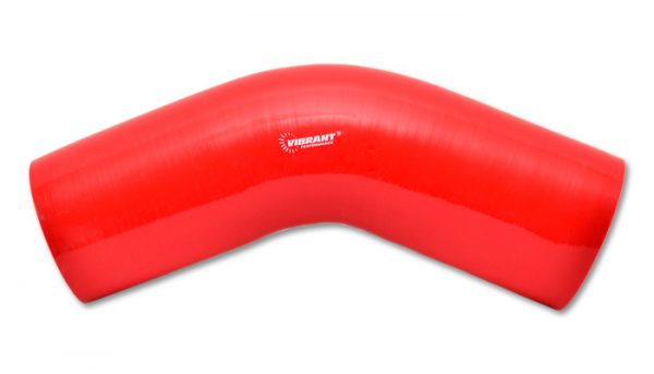 lmr Vibrant 4 Ply Aramid Reinforced 45 Degree Silicone Elbow, 1.5" I.D. x 5" Leg Length - Red