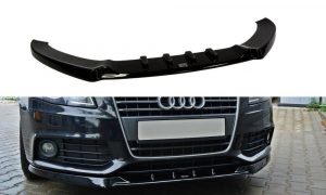 Front Splitter V.1 Audi A4 B8 (Preface) / ABS Svart Struktur