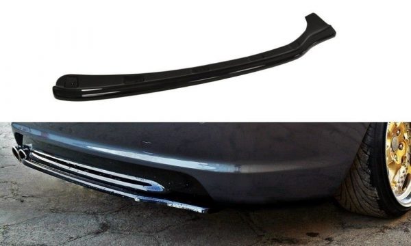 lmr Central Rear Splitter BMW 3 E46 Mpack Coupe (Without Vertical Bars) / Gloss Black