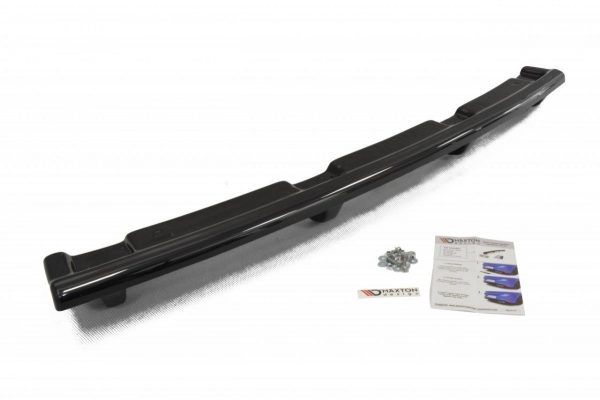 lmr Central Rear Splitter BMW 4 F32 M-Pack (With Vertical Bars) / Gloss Black