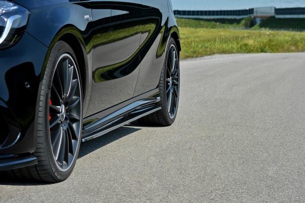lmr Side Skirts Diffusers Mercedes A W176/ Cla 117 Amg/ Cla 117 Amg Line Facelift / ABS Black / Molet