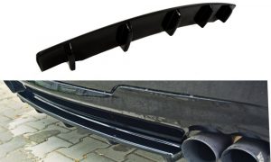 Central Rear Splitter BMW 5 F11 M-Pack (Fits Two Double Exhaust Ends) / ABS Black / Molet