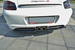 Bakre Sidosplitters Porsche Cayman S 987C  / Blanksvart