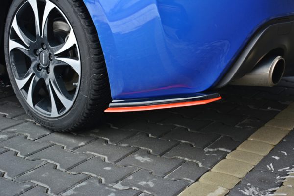 lmr Bakre Sidosplitters V.2 Subaru Brz Facelift  / Kolfiberlook + Röd