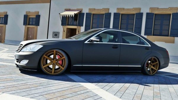 lmr Side Skirts Diffusers Mercedes S-Class W221 / Carbon Look
