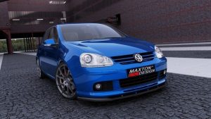 Front Splitter Vw Golf Mk5 (Fit Only With Votex Front Lip) / ABS Black / Molet