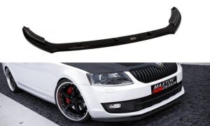 Front Splitter V.2 Skoda Octavia Iii / ABS Svart Struktur