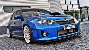 Front Splitter Subaru Impreza Wrx Sti 2011-2014 / ABS Svart Struktur