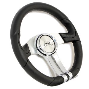 Steering Wheel – Luisi Drive Black / Silver Polished