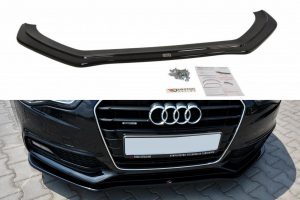 Front Splitter V.2 Audi A5 S-Line (Facelift) / ABS Svart Struktur