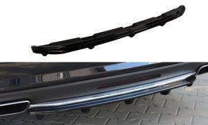 Central Rear Splitter Mercedes Cls C218 (With A Vertical Bar) Amg Line / Gloss Black