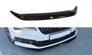 Front Splitter V.1 Skoda Superb Iii / ABS Svart Struktur