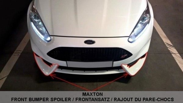 lmr Front Splitter Fiesta Mk7 St Facelift 2013-2016 (Passar Maxton Främre Stötfångare) / ABS Svart Struktur