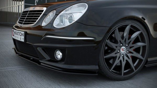 lmr Front Splitter Mercedes E W211 Amg Facelift / ABS Svart Struktur