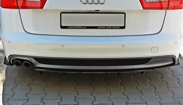 lmr Central Bakre Splitter Audi A6 C7 S-Line Avant / Blanksvart