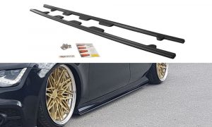 Side Skirts Diffusers Audi A7 Mk1 S-Line / ABS Black / Molet